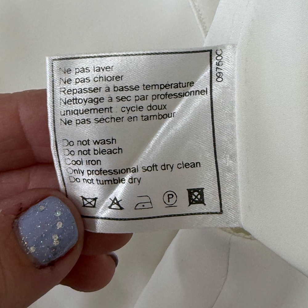 Vintage Chanel white pencil skirt size 46‎ - xl - Picture 12 of 14